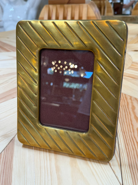Vintage Italian Brass Picture Frame by Arabesque Gioielli Palermo