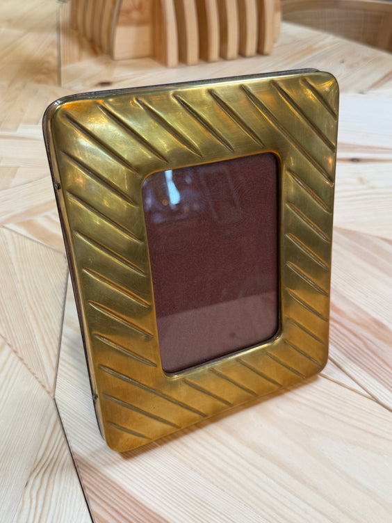Vintage Italian Brass Picture Frame by Arabesque Gioielli Palermo
