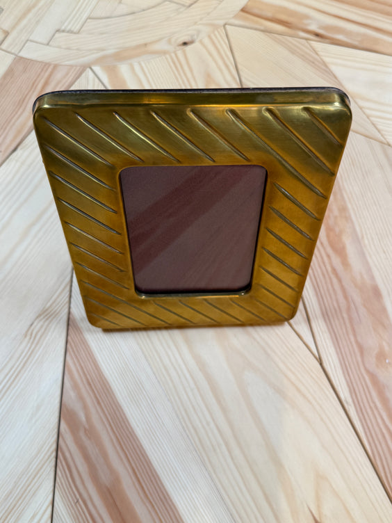 Vintage Italian Brass Picture Frame by Arabesque Gioielli Palermo
