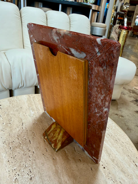 Italian Red Marble Picture Frame, 1970s