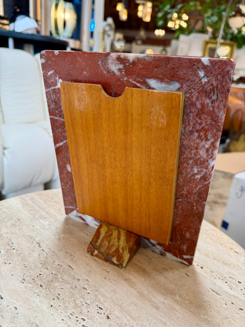 Italian Red Marble Picture Frame, 1970s