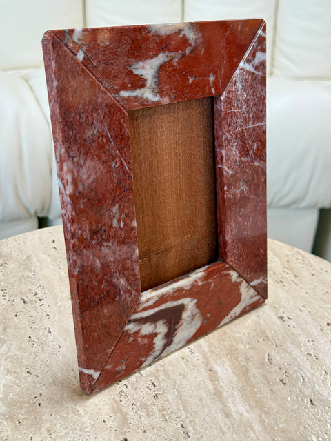 Italian Red Marble Picture Frame, 1970s