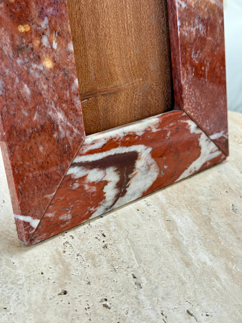 Italian Red Marble Picture Frame, 1970s