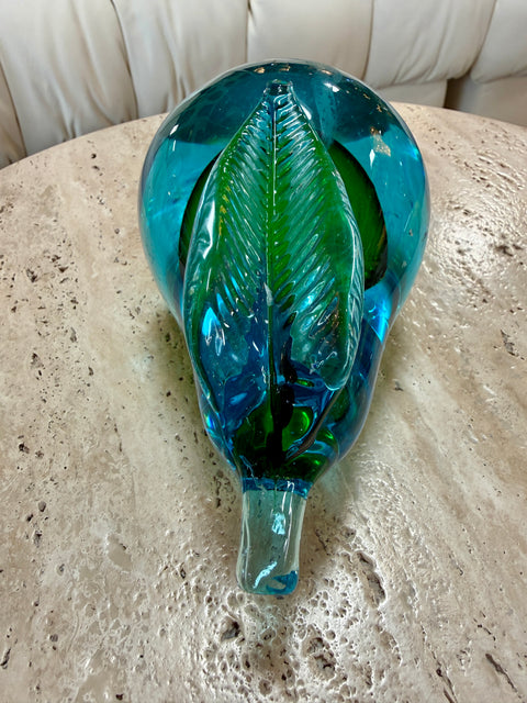 Alfredo Barbini Murano Glass Pear Sculpture