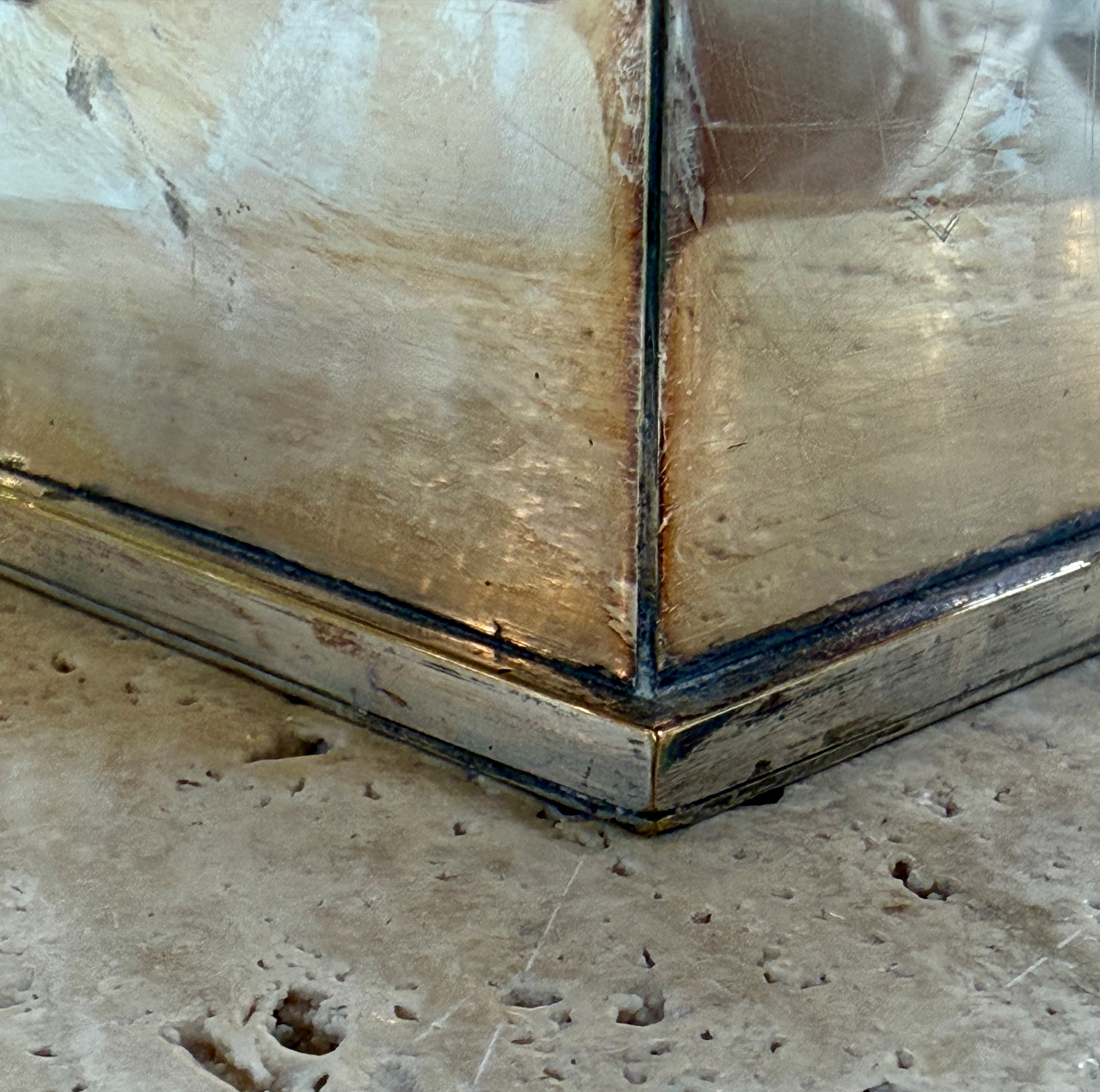 Mid-Century Modern Polished Metal Basket