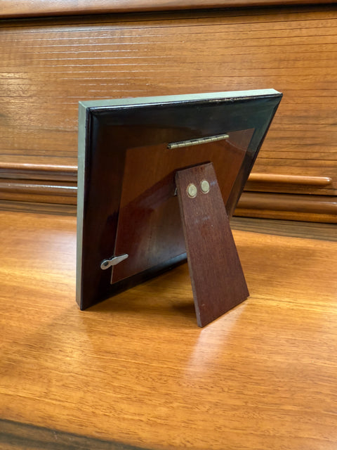 Vintage Italian Gucci Brass & Chrome Square Picture Frame, 1980s