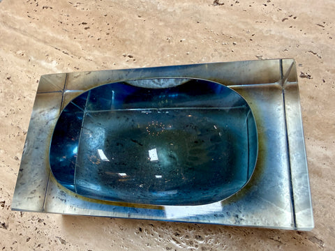 Flavio Poli Murano Glass Ashtray, Italy, 1960s