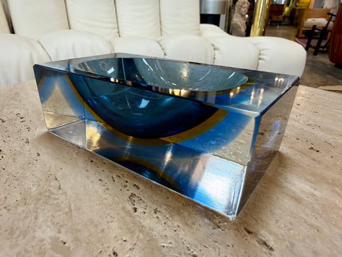 Flavio Poli Murano Glass Ashtray, Italy, 1960s
