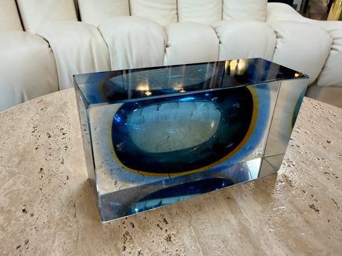 Flavio Poli Murano Glass Ashtray, Italy, 1960s