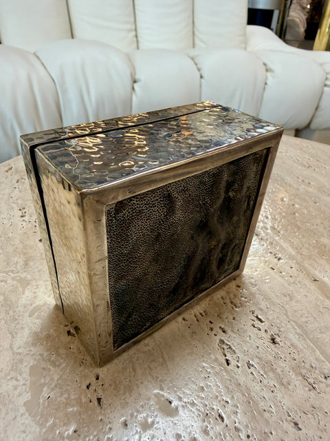 Vintage Italian Hammered Brass Decorative Box