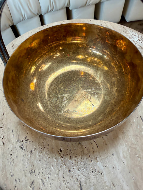 Vintage Italian Silver-Plated and Gilt Metal Basket