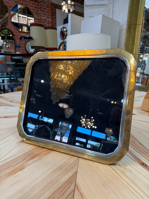 Italian Brass and Chrome Picture Frame, 1970s
