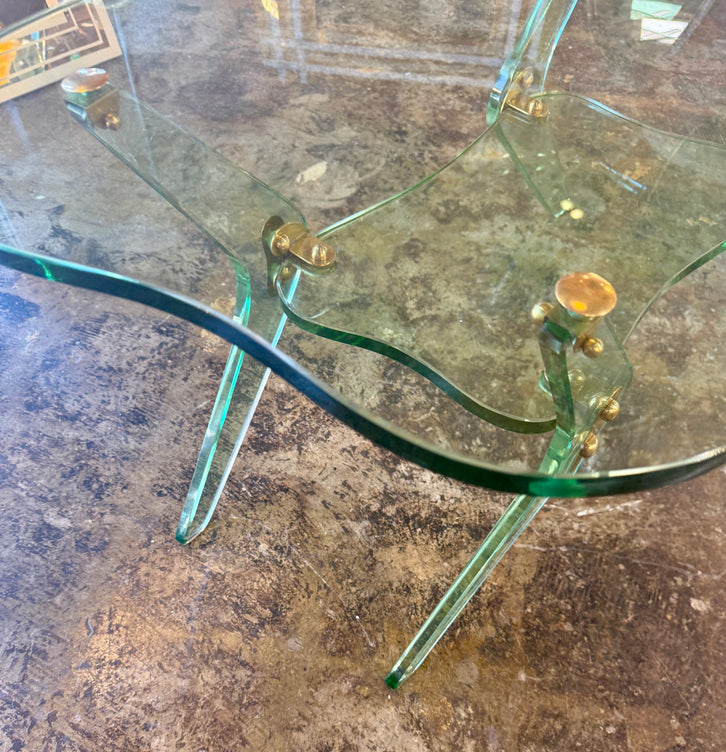 Fontana Arte Sculptural Glass Coffee Table, Italy, 1970s