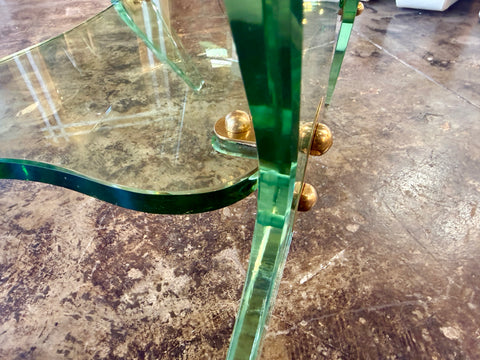 Fontana Arte Sculptural Glass Coffee Table, Italy, 1970s