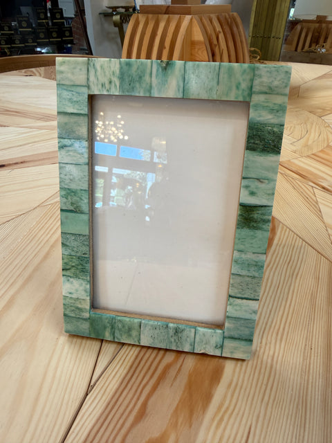 Vintage Green Mosaic Stone Picture Frame