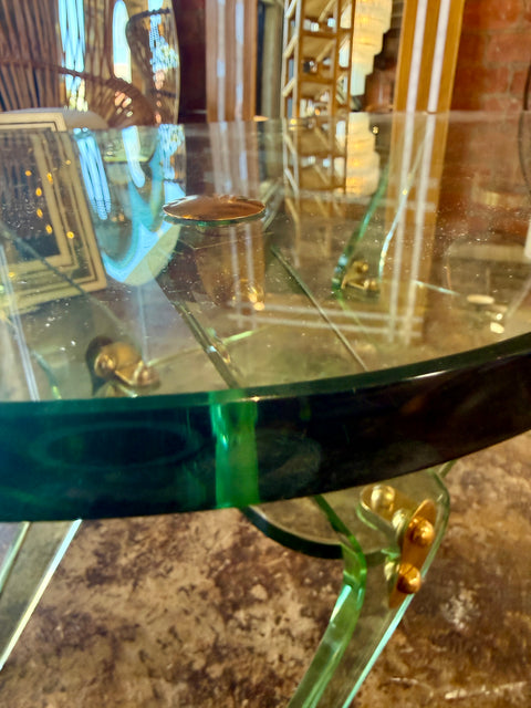 Fontana Arte Sculptural Glass Coffee Table, Italy, 1970s