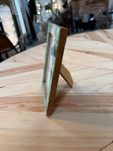 Vintage Green Mosaic Stone Picture Frame