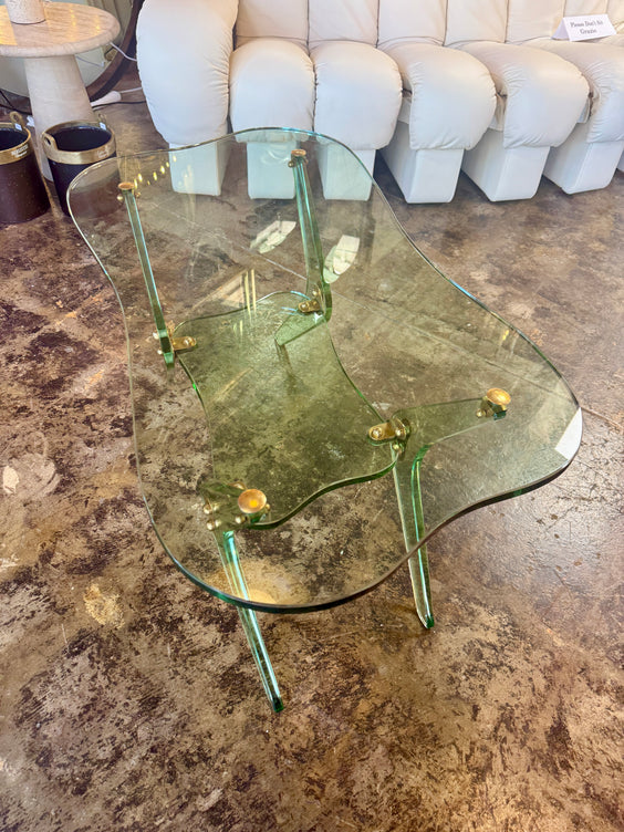Fontana Arte Sculptural Glass Coffee Table, Italy, 1970s
