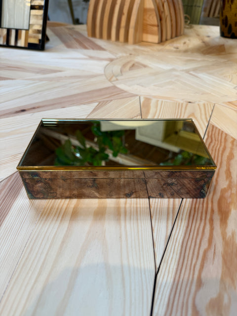 Vintage Italian Mirrored Metal Decorative Box