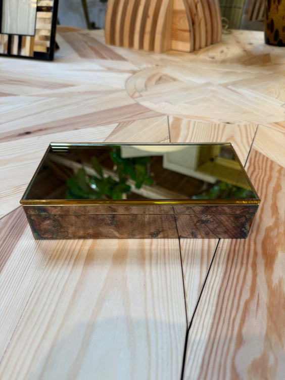Vintage Italian Mirrored Metal Decorative Box