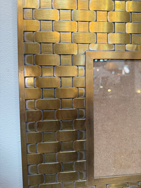 Brass Wall Picture Frame with Woven Pattern