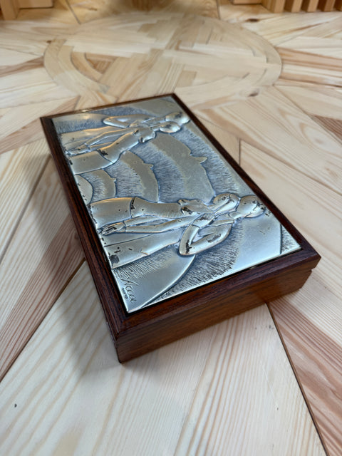 Vintage Italian ACCA Wood Trinket Jewelry Box