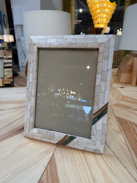 Mosaic Picture Frame with Turquoise Accents