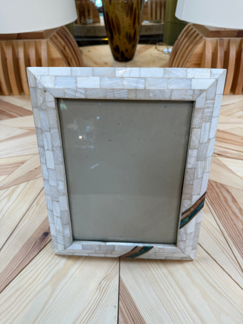 Mosaic Picture Frame with Turquoise Accents