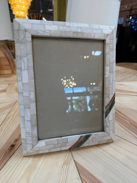 Mosaic Picture Frame with Turquoise Accents