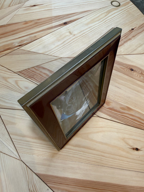 Burgundy and Brass Tabletop Picture Frame