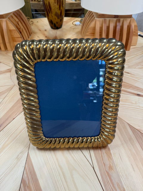 Vintage Gold-Tone Rope Picture Frame