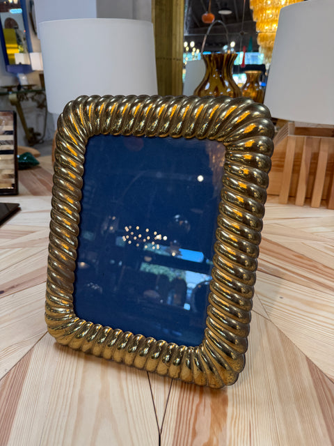 Vintage Gold-Tone Rope Picture Frame