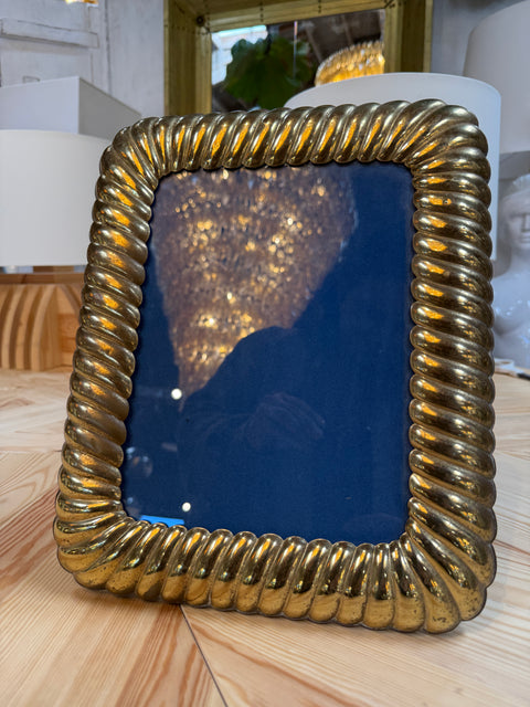 Vintage Gold-Tone Rope Picture Frame