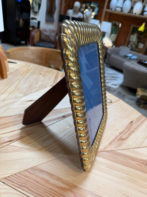 Vintage Gold-Tone Rope Picture Frame