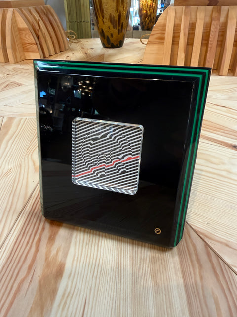 Rede Guzzini Black and Green Picture Frame with Original Box