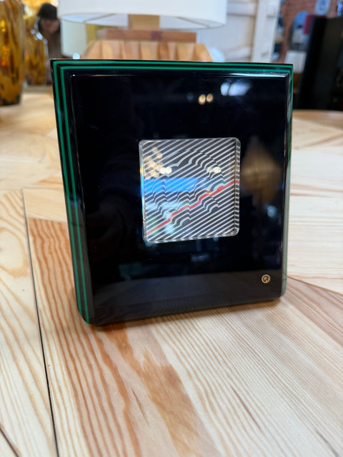 Rede Guzzini Black and Green Picture Frame with Original Box