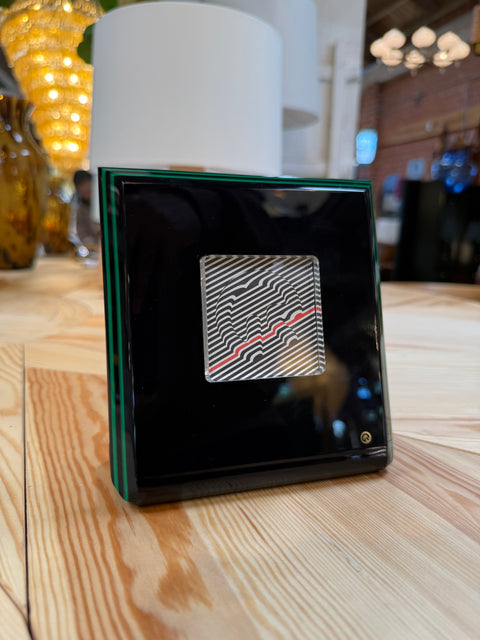 Rede Guzzini Black and Green Picture Frame with Original Box