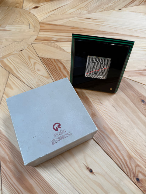 Rede Guzzini Black and Green Picture Frame with Original Box