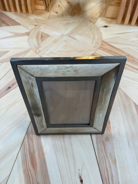 Vintage Horn and Metal Picture Frame
