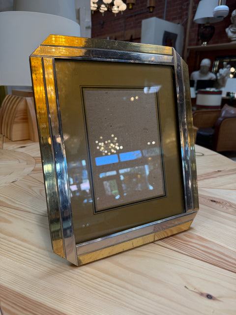 Vintage Brass and Chrome Picture Frame