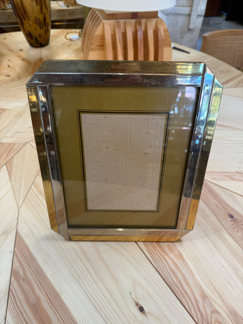 Vintage Brass and Chrome Picture Frame