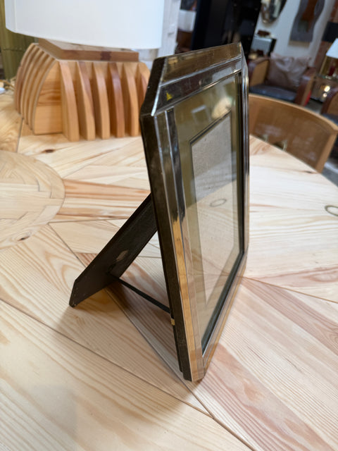 Vintage Brass and Chrome Picture Frame