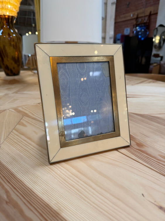Ivory and Brass Picture Frame
