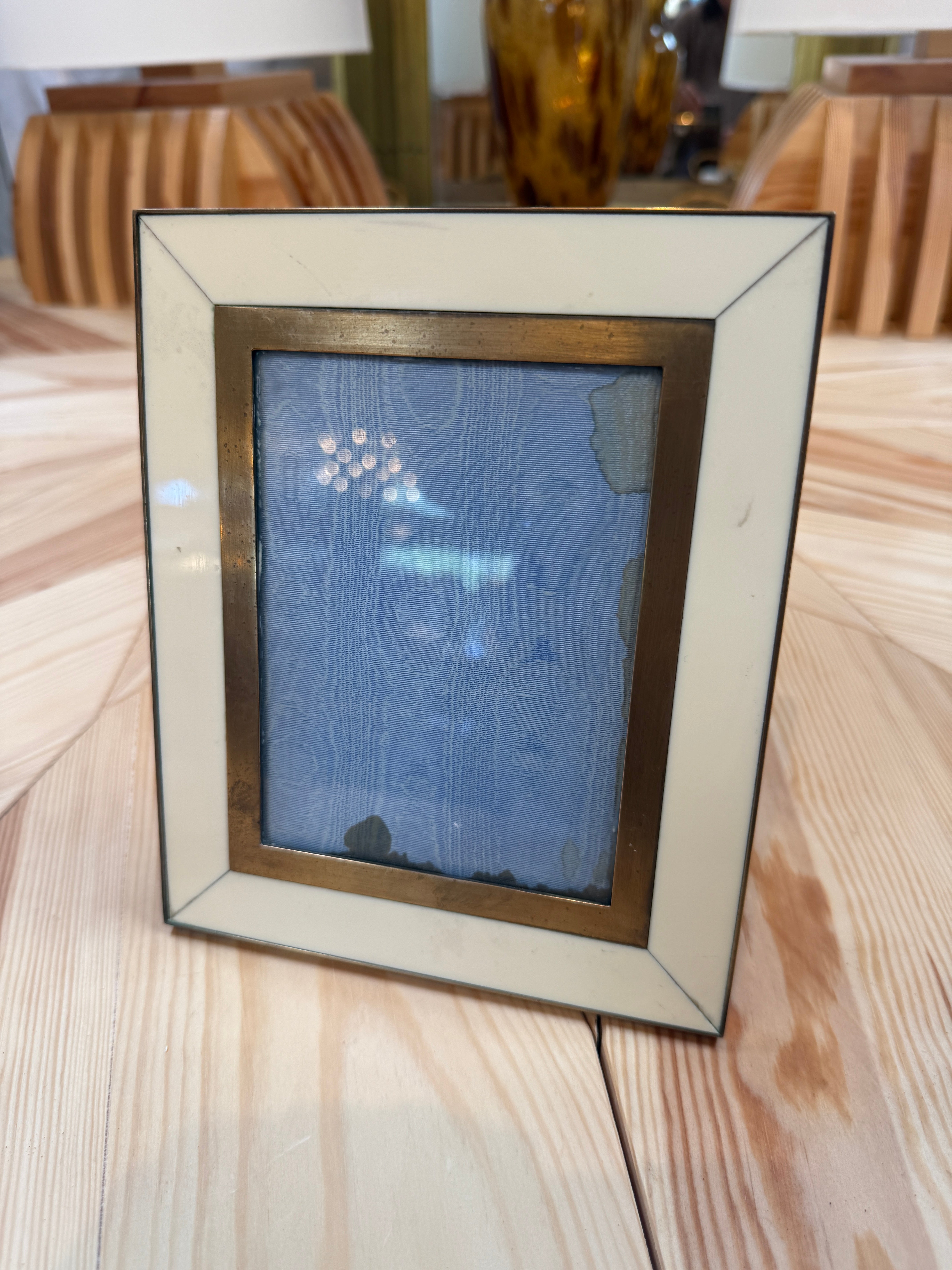 Ivory and Brass Picture Frame