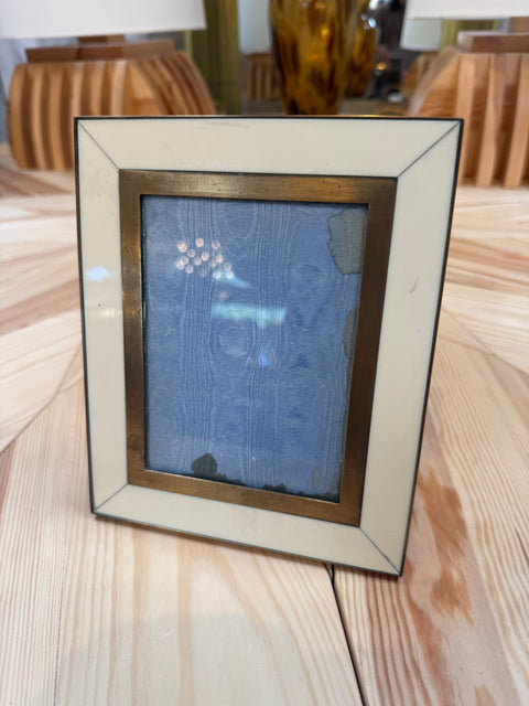 Ivory and Brass Picture Frame