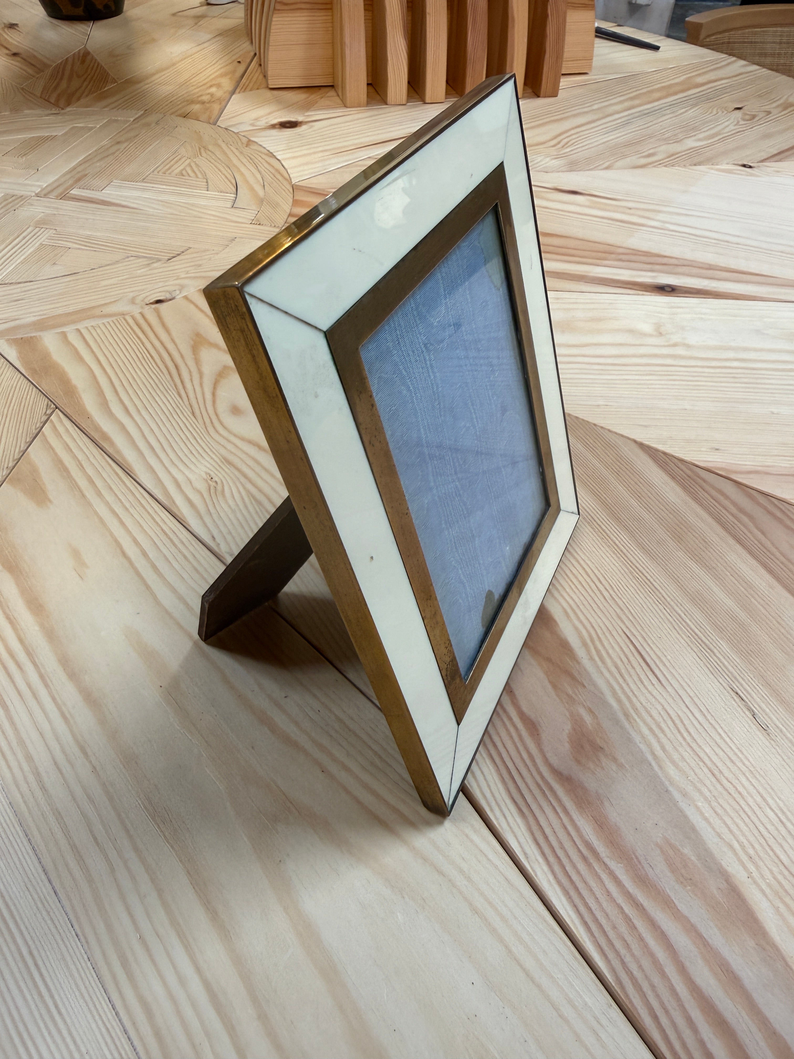 Ivory and Brass Picture Frame