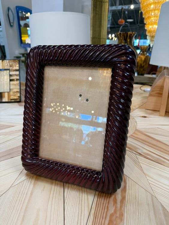 Burgundy Picture Frame Signed Antonio Scarpa