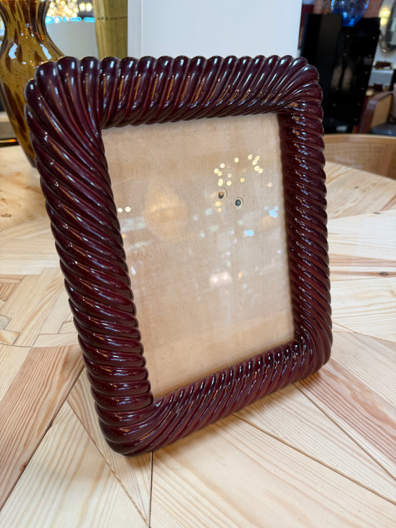 Burgundy Picture Frame Signed Antonio Scarpa