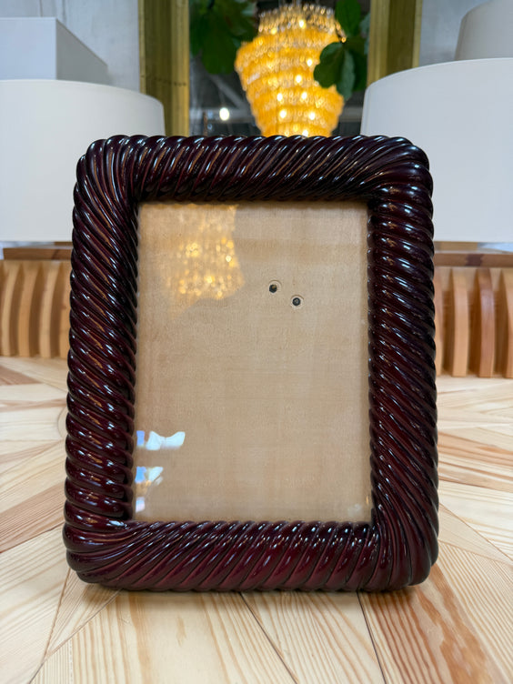 Burgundy Picture Frame Signed Antonio Scarpa