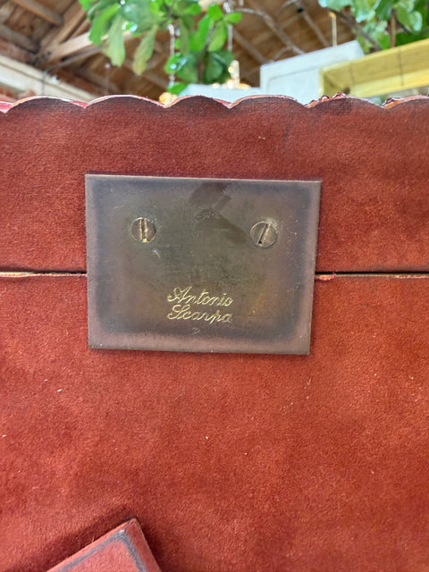 Burgundy Picture Frame Signed Antonio Scarpa